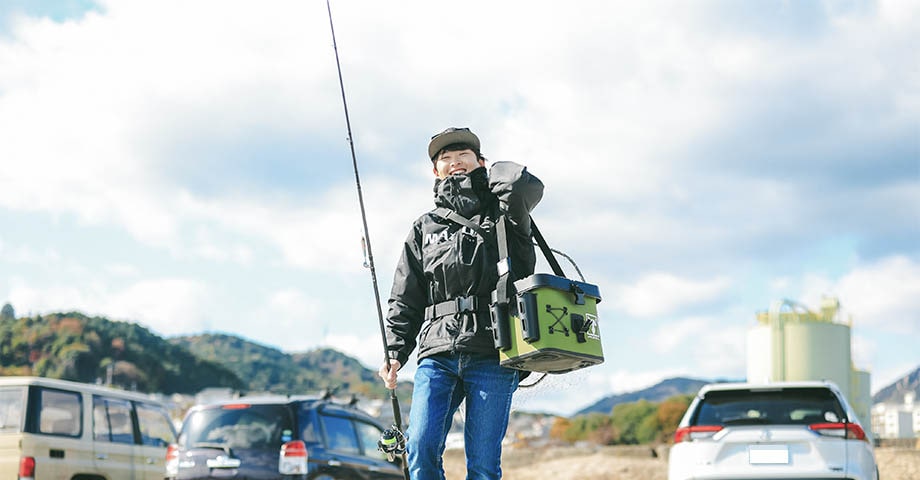 釣りをする理学療法士