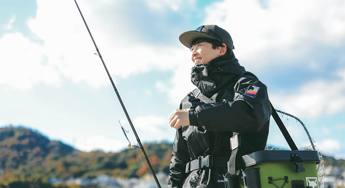 釣りをする理学療法士